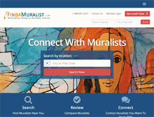 Tablet Screenshot of findamuralist.com
